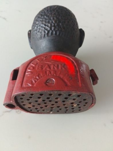 Piggy Bank Cast Iron Jolly Man negro Money Box