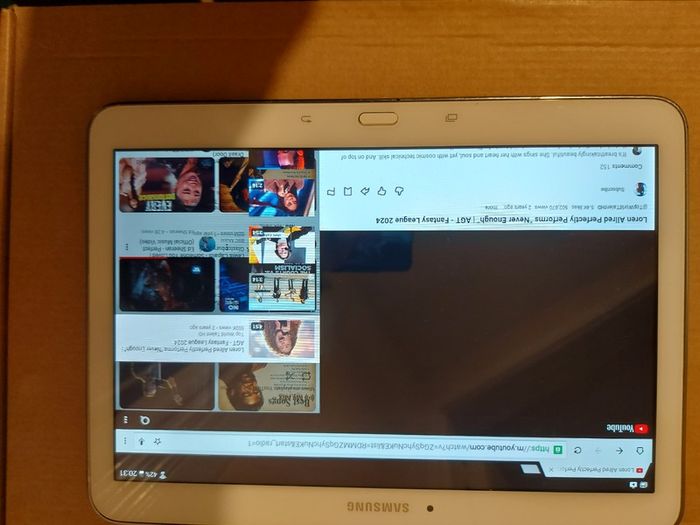 Samsung Galaxy Tab 4, Model SM-T530, 16GB, White, working great, in excellent condition and with a bunch of Family-children  movies