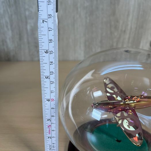 Vintage Northumbrian Glass Tiger Moth and Spitfire Glass Plane Ornament