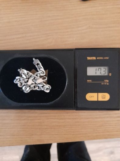silver bracelet hallmarked 925.  21cm