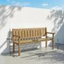 3 Seater Weatherproof Wooden Garden Bench Image 3