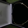 14k Yellow Gold 585 Pave  Heart Pendant 17" Popcorn Link Chain Necklace 12,85g and Box Image 3