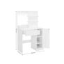 Dressing table with shelves and drawer white Image 4