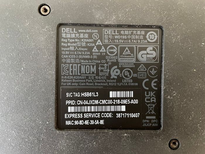DELL Power Adapter 130w & Dock Station