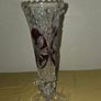 Vintage Hofbauer Red Bird Crystal Vase Image 6