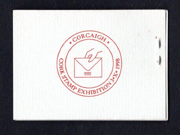 1998 Ireland Cork Philatelic Exhibition Booklet . Contains 2 X 30p Postboxed Commemorative Stamps No 57