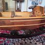Vintage Wooden Rocking Boat Image 5