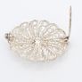 925 Vintage Sterling Silver Filigree Brooch Image 3