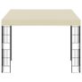 Wall-mounted Gazebo 3x3 m Cream Fabric Image 2