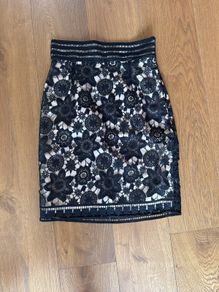 Hoss Intropia lace pencil skirt black size 8