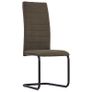 Cantilever Dining Chairs 2 pcs Brown Fabric Image 2