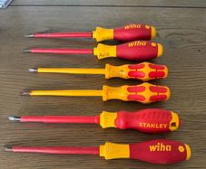 VDE Large Flat Head screwdrivers 1000v insulated