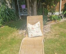 garden seat vintage ratten