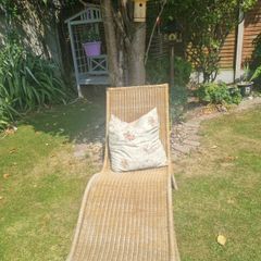 garden seat vintage ratten