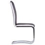 Cantilever Dining Chairs 2 pcs Brown Faux Leather Image 4