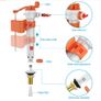 Ibergrif M20521 Toilet Cistern Bottom Side Fill Valve Adjustable Telescopic Urinal Flush Valves Parts M13-17 (3/8") Plastic & Brass Image 3