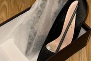 Black Satin Pointed Toe Stiletto Heels - EU38/UK5  Never Worn