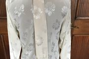 Cream Jaeger Long Sleeve Blouse Size 10