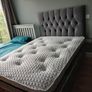 Double bed with mattress and headboard available in range of colors Image 3