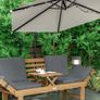 Garden Bench Weatherproof Wood with Table 200x50cm Foldable 320kg Resilient FSC Certified 3-Seater Garden Balcony Wooden Bench Acacia 3 Persons Image 3