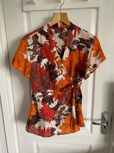 Monsoon ladies silk wrap blouse