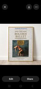 Rare Vintage Bolshoi Ballet Framed Poster