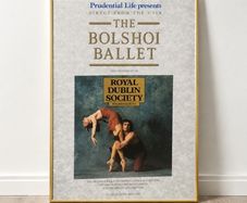 Rare Vintage Bolshoi Ballet Framed Poster