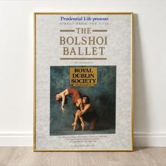 Rare Vintage Bolshoi Ballet Framed Poster
