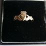 Vintage 9ct Yellow Gold 375  Claddagh Ring adjustable size 0,93g Image 4