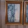 Four gold frames with horses hunting prints Image 5