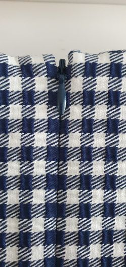 PRECIS navy white red shift dress with pockets Sz 10 UK