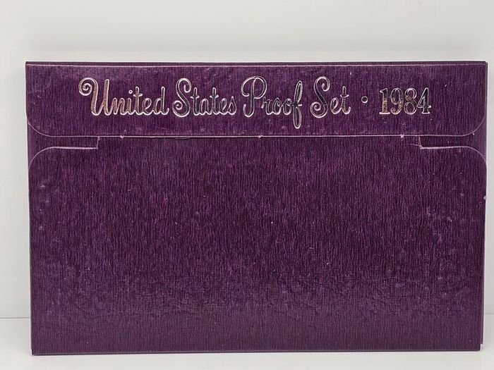 USA United States 1984 Proof Set in Original Holder Half Dollar Quarter Dime Nickel Penny