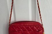 Stunning Genuine Entrupy certified Chanel Red Bag Vintage Excellent Camera bag Crossbody