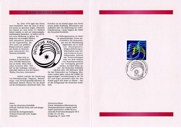 1999 Bundes Republic Deutschland (Germany) Federal Annual Stamp EFT Collection with 42 images of contents