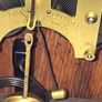 Lovely Ansonia New York Victorian Bracket clock ca 1880s. Original Enamel Dial and fine ornate black hands. 8 day gong striking Ansonia movement. Carved stepped base ornate case with gold tone brass bezel and pillars either side of the front. Good conditi Image 10