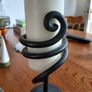 Black Metal Candle holder with candle Image 2