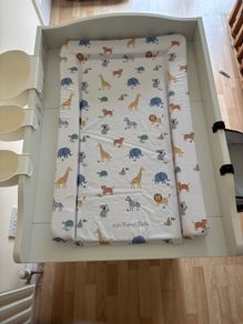 Baby changing table + Tommee Tippee caddy organiser