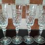 Galway Crystal Leah pattern champagne flutes Image 5