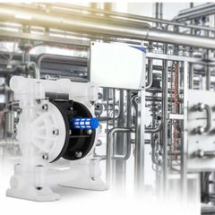 Air-operated Double Diaphragm Pump 7GPM 100PSI Polypropylene Diaphragm Water Pump with 1.3 cm Inlet & Outlet Ports Air Pump Diaphragm 6900.7 cm