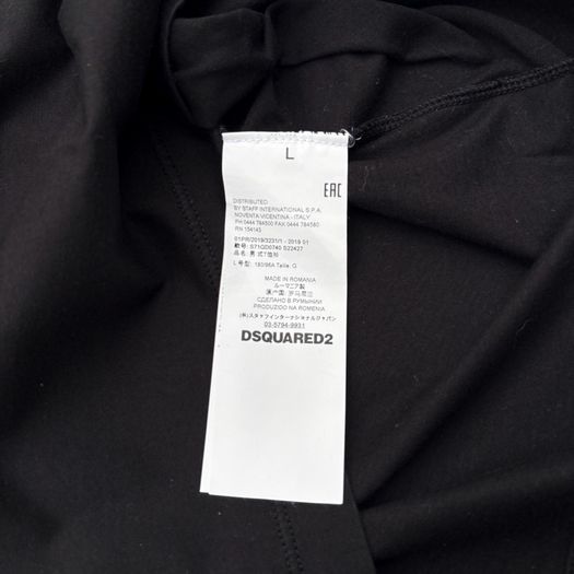 Black Dsquared2 Logo Tape T-Shirt