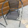 Small glass top garden table and x2 metal frame chairs Image 4