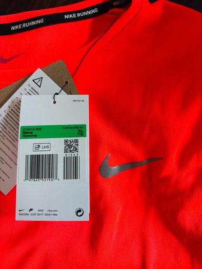 Nike Dri-Fit Men's Miler Running T Shirt Bright Crimson Xl Brand New with tags