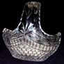 Vintage Harrods Heavy Cut Lead Crystal Basket Image 10
