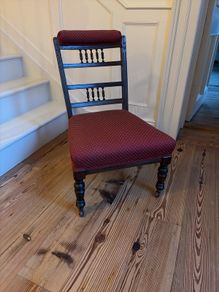 Antique upholstered bedroom chair