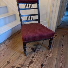 Antique upholstered bedroom chair