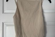 Zara beige knit vest top high neck size S