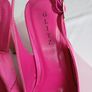 Glitz Hot Pink Satin Rhinestone Platform Stiletto Heels Size 5 Image 2