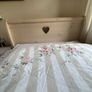 Beautiful cream single sleigh bed. Mattress included. Image 5