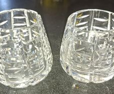Waterford crystal toothpick holder pair