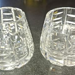 Waterford crystal toothpick holder pair